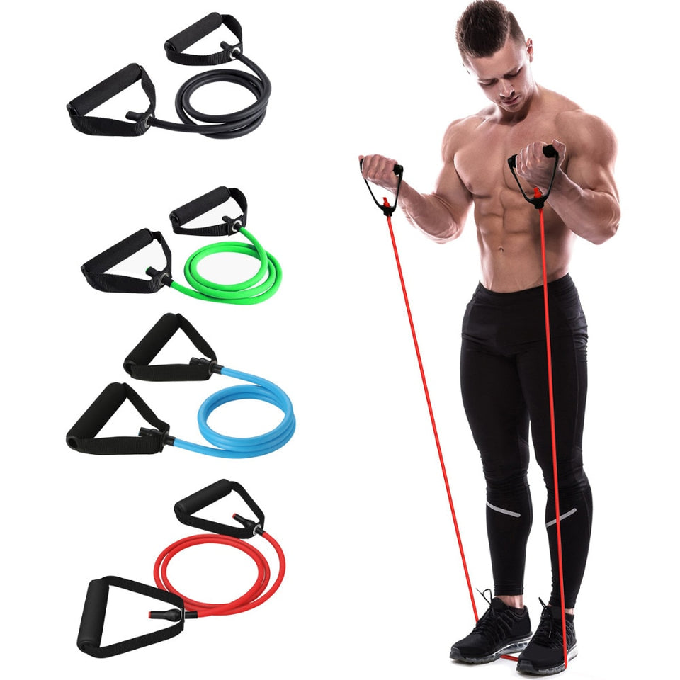 120cm Yoga Pull Rope Elastic Resistance Bands Fitness Crossfit Workout Exercise - GYM Life Style