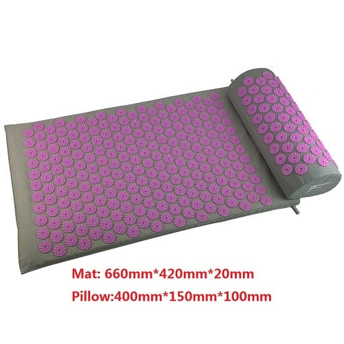 Cushion Massage Yoga Mat Acupressure Relieve Stress Back Body Pain Spike Acupuncture - GYM Life Style