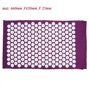 Cushion Massage Yoga Mat Acupressure Relieve Stress Back Body Pain Spike Acupuncture - GYM Life Style